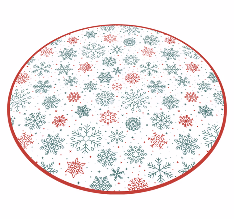 クリスマスの壁画 スノーフレーク ラウンデル - TENSTICKERS