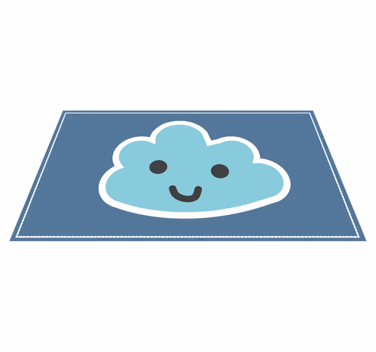 子供 ビニールマット 笑顔の雲のデザイン - TENSTICKERS