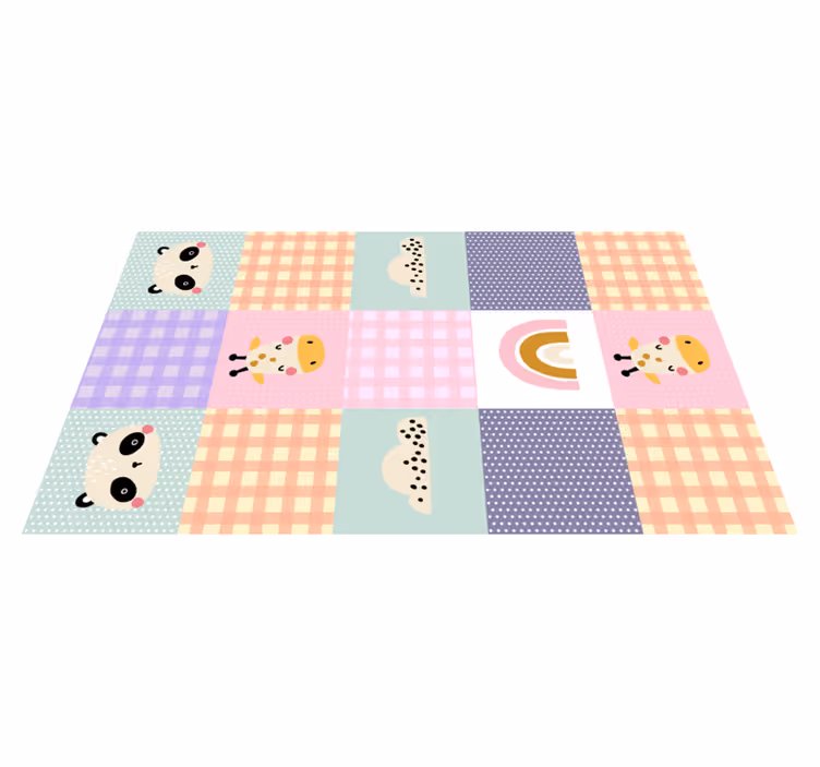 壁画 モアチルドレン 遊び心のあるパッチワーク - TENSTICKERS