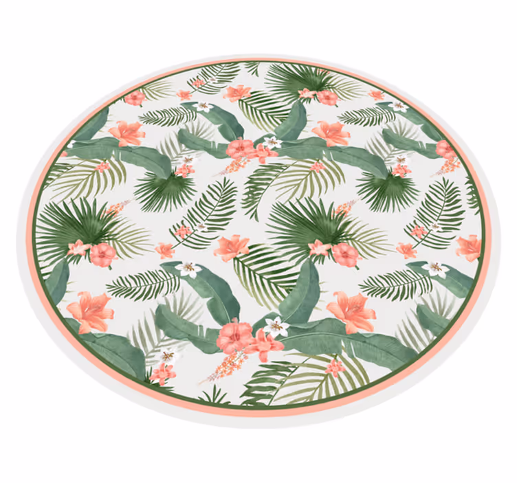花と植物の壁画 熱帯植物 - TENSTICKERS