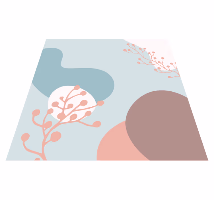 花と植物の壁画 抽象的な植物の形 - TENSTICKERS