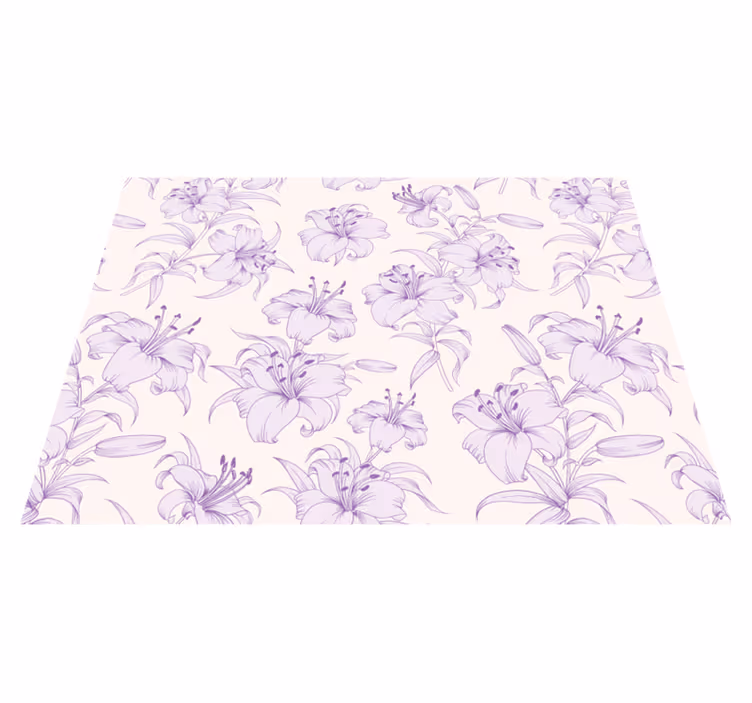 花と植物の壁画 ライラックの花柄 - TENSTICKERS