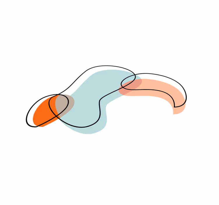 ミニマリスト ビニールマット 抽象的な幾何学的形状のオーバーレイ - TENSTICKERS