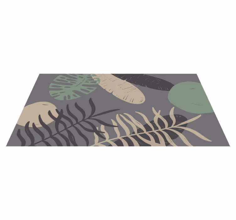 花と植物の壁画 botanical Leaf Pattern Design - TENSTICKERS