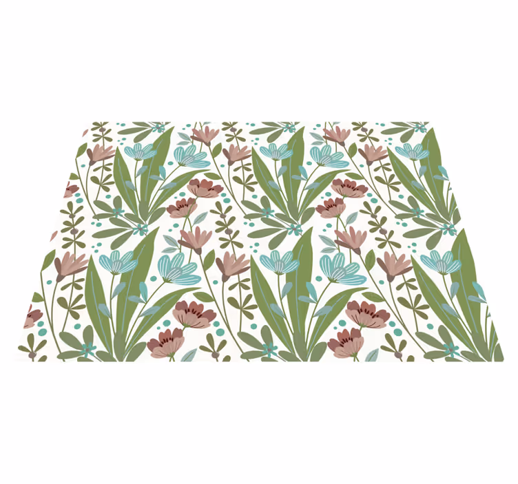 花と植物の壁画 花柄の植物模様 - TENSTICKERS