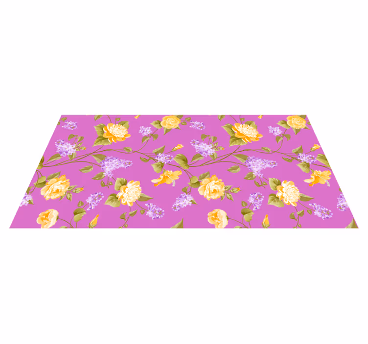 花と植物の壁画 「花の咲く模様」 - TENSTICKERS