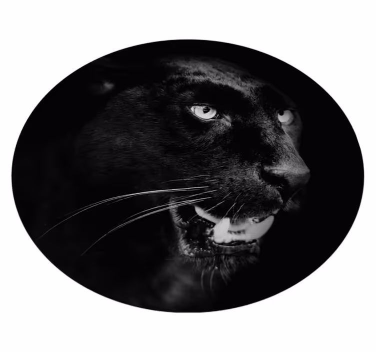 黒豹の肖像動物マット - TENSTICKERS
