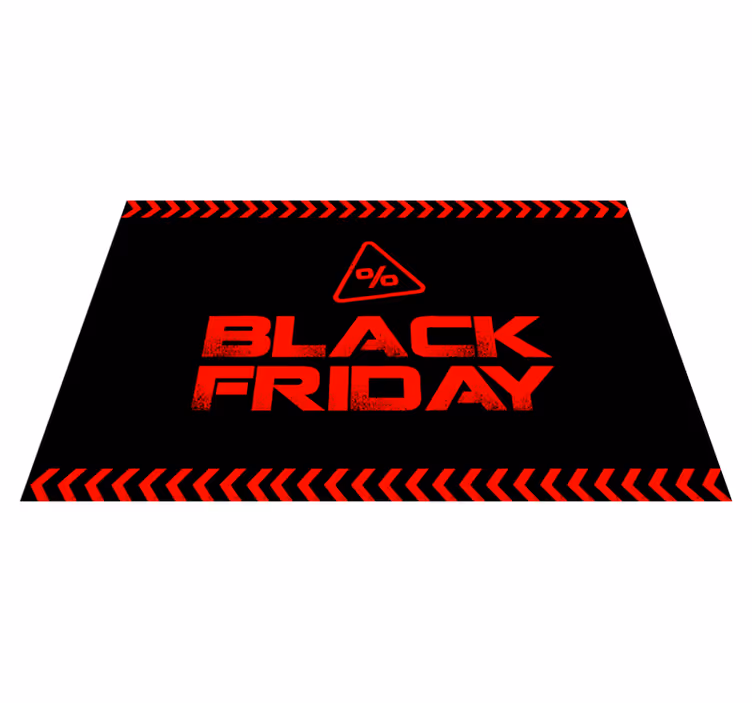 黒 ビニールマット ブラックフライデーアラート - TENSTICKERS