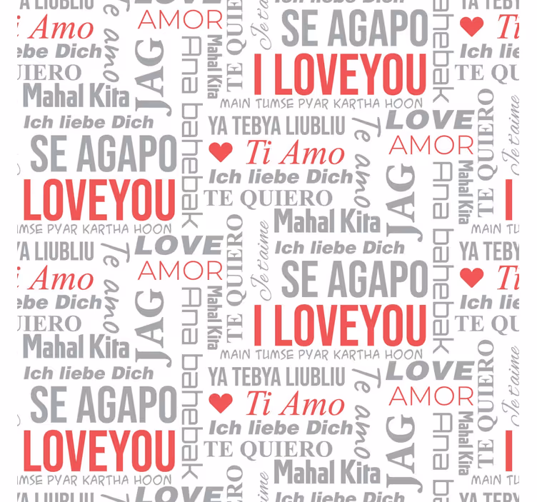 レタリング壁紙 違う言語i love you - TENSTICKERS