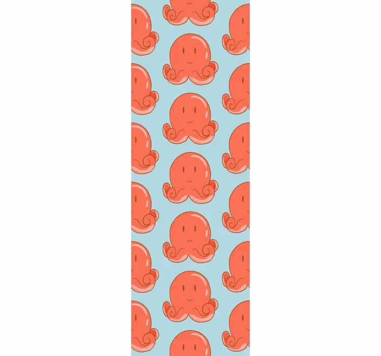 動物 壁紙 赤いタコデザイン - TENSTICKERS