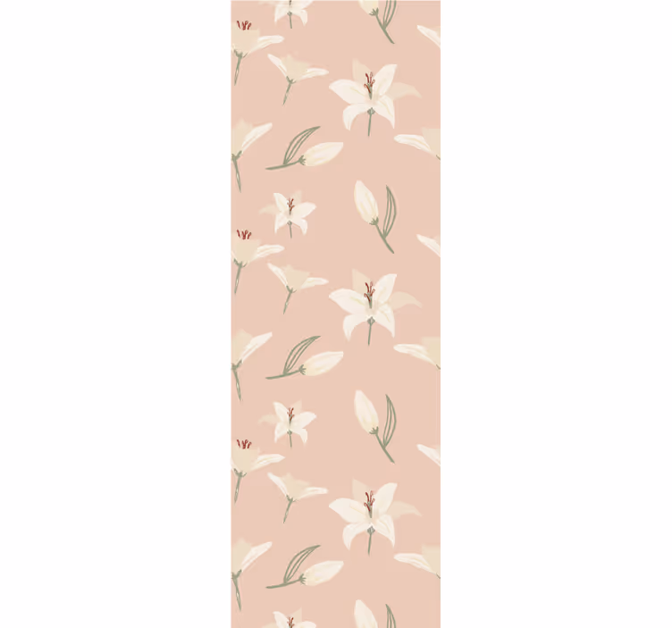 壁紙 花 ベージュの繊細な花柄 - TENSTICKERS