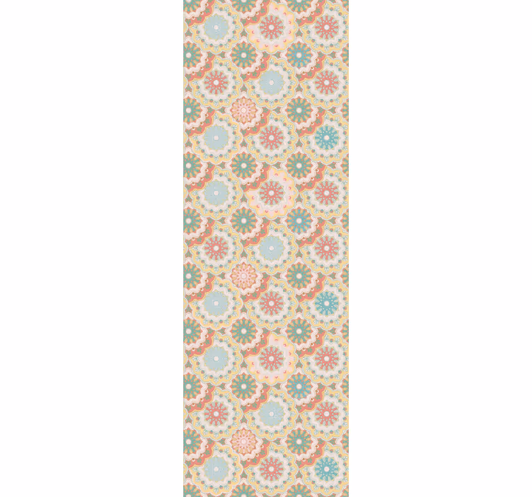 花 壁紙 華やかな円形デザイン - TENSTICKERS