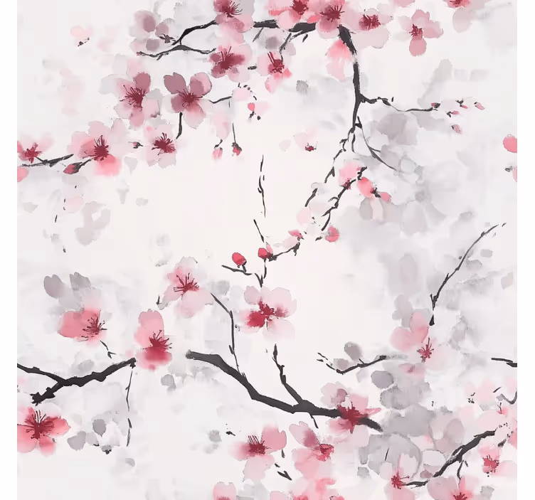 お 風呂 壁紙 ピンクの桜の壁紙 - TENSTICKERS
