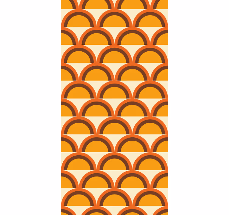 他のビンテージ壁紙 1970年代の夕日のレトロなアーチ - TENSTICKERS