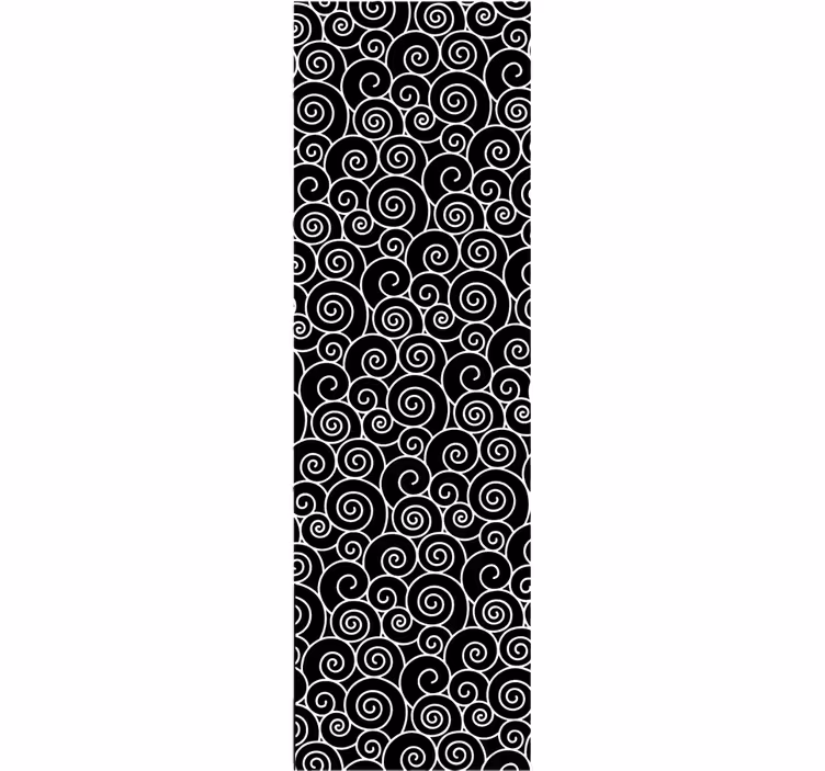 幾何学的壁紙白黒の波 - TENSTICKERS