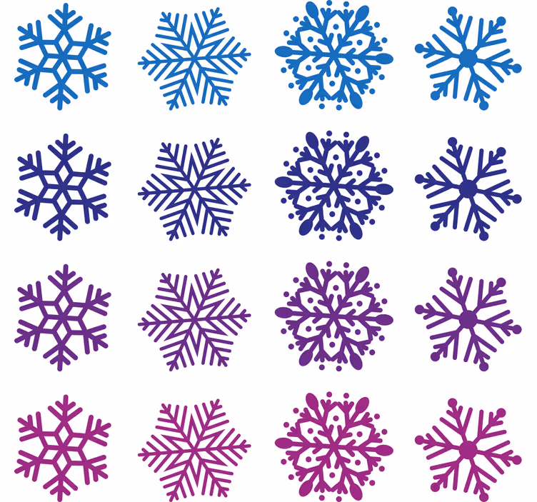 クリスマス 壁紙 紫と青の雪の結晶 - TENSTICKERS