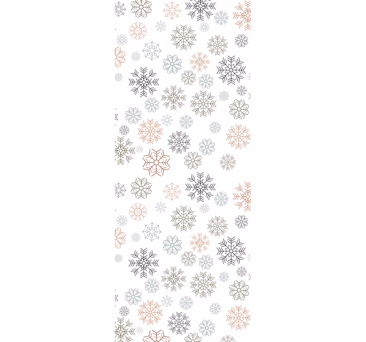クリスマス 壁紙 ベージュの雪の結晶パターン - TENSTICKERS
