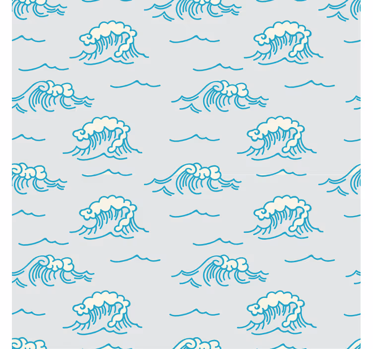寝室 壁紙 海の波 - TENSTICKERS