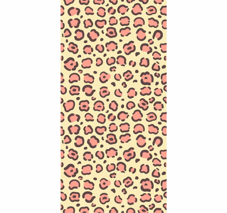 寝室 壁紙 ヒョウ柄ファーの質感 - TENSTICKERS