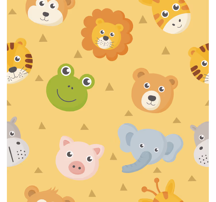 動物 壁紙 カラフルな動物の遊び場 - TENSTICKERS