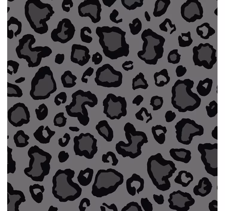 動物 壁紙 ダークグレーとブラックのヒョウ柄 - TENSTICKERS