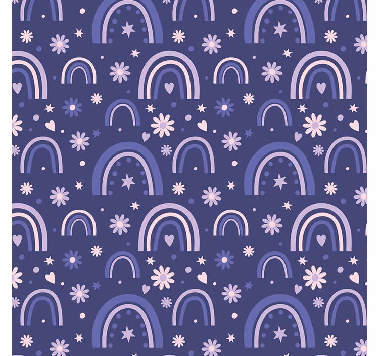 寝室 壁紙 紫の虹 - TENSTICKERS
