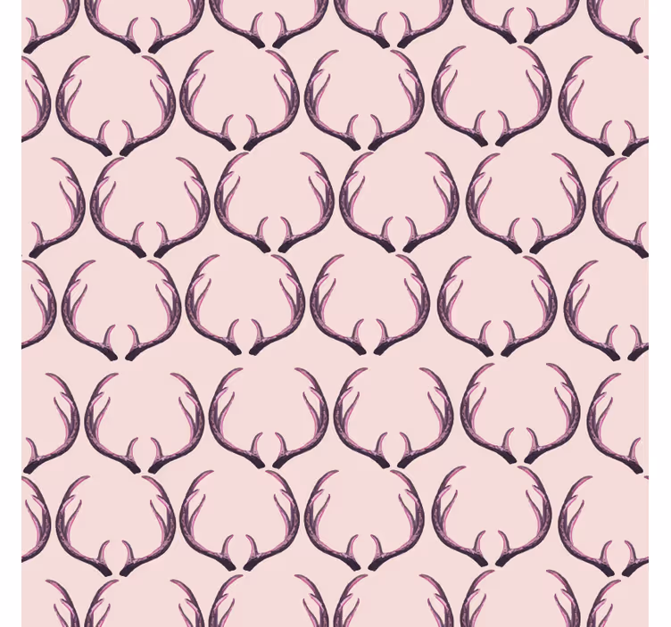 動物 壁紙 ピンクのシカの角 - TENSTICKERS