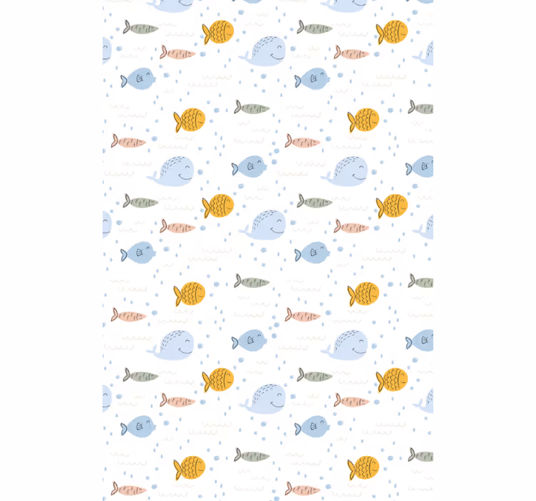 動物 壁紙 カラフルな魚のイラスト - TENSTICKERS
