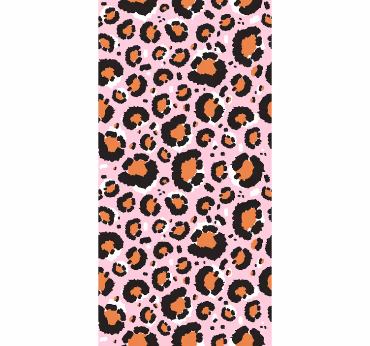 動物 壁紙 ピンクレオパードモチーフ - TENSTICKERS