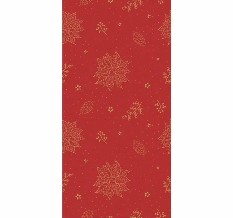 クリスマス 壁紙 ヴィンテージフラワーのクリスマス柄 - TENSTICKERS