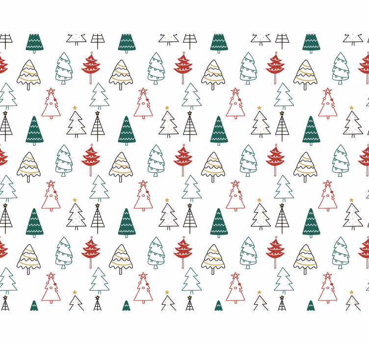 クリスマス 壁紙 お festive trees pattern - TENSTICKERS
