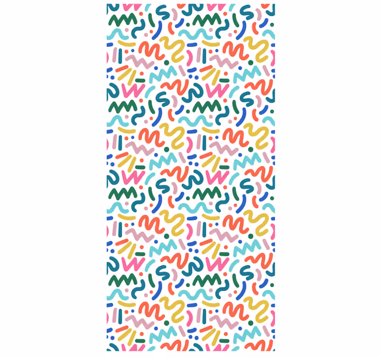 廊下の壁紙抽象的な色の形状 - TENSTICKERS