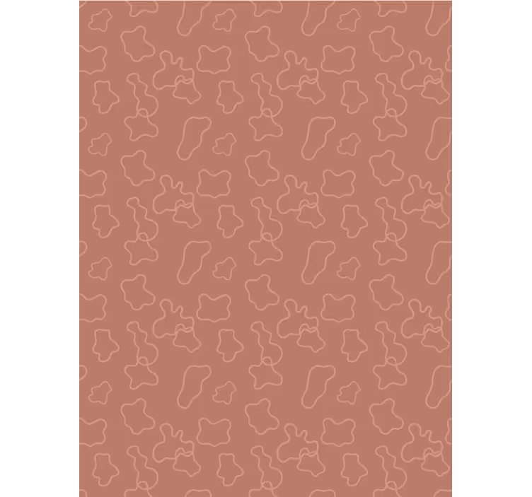 ダイニングルームの壁紙 テラコッタの不規則な円 - TENSTICKERS