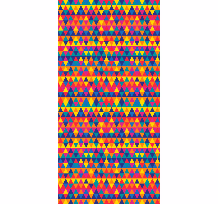幾何学的壁紙カラフルな三角形パターン - TENSTICKERS