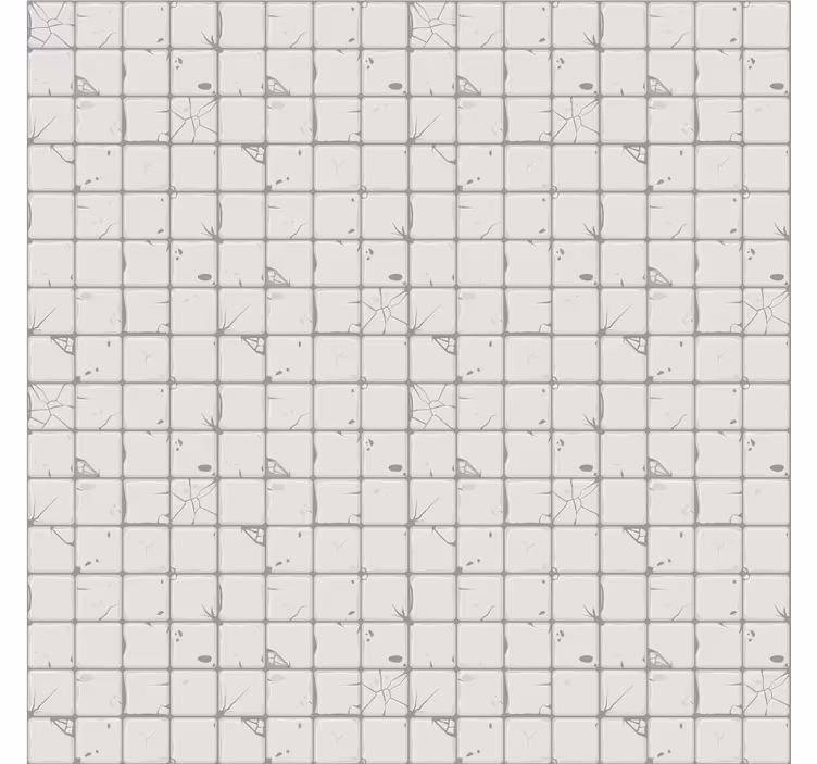 タイル 壁紙 ライトグレーエイジドタイル - TENSTICKERS