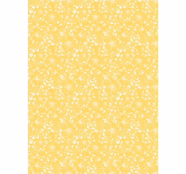 廊下の壁紙 繊細な黄色のモチーフ - TENSTICKERS