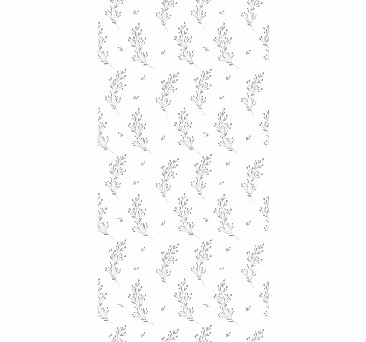 廊下の壁紙 繊細な花のモチーフ - TENSTICKERS