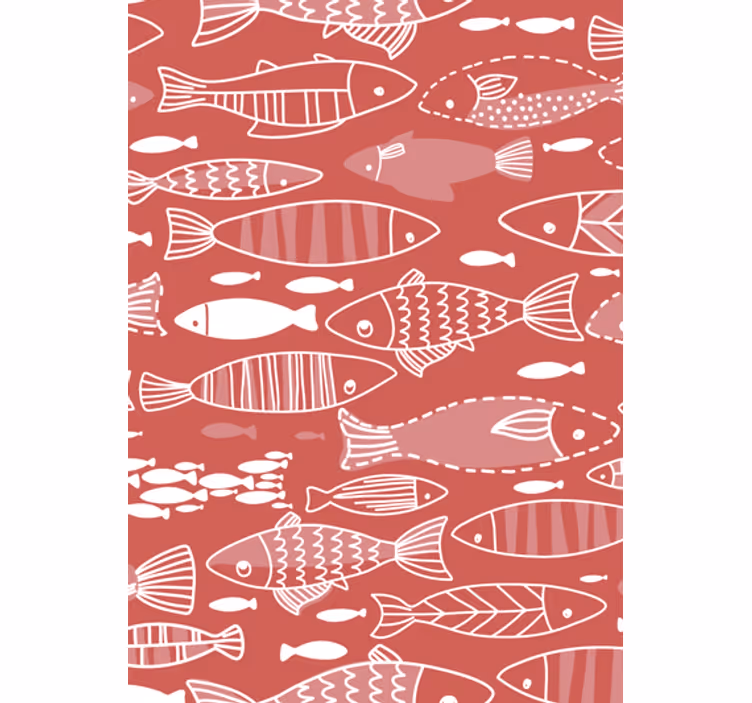 リビング 壁紙 おしゃれ 海の下のたくさんの魚 - TENSTICKERS