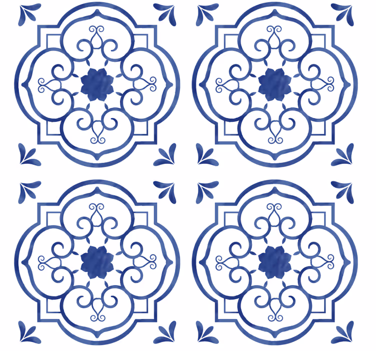 タイル 壁紙 クラシックタイル - TENSTICKERS