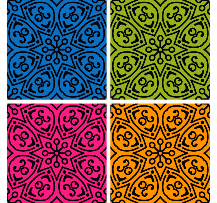 タイル 壁紙 マンダラ模様 - TENSTICKERS