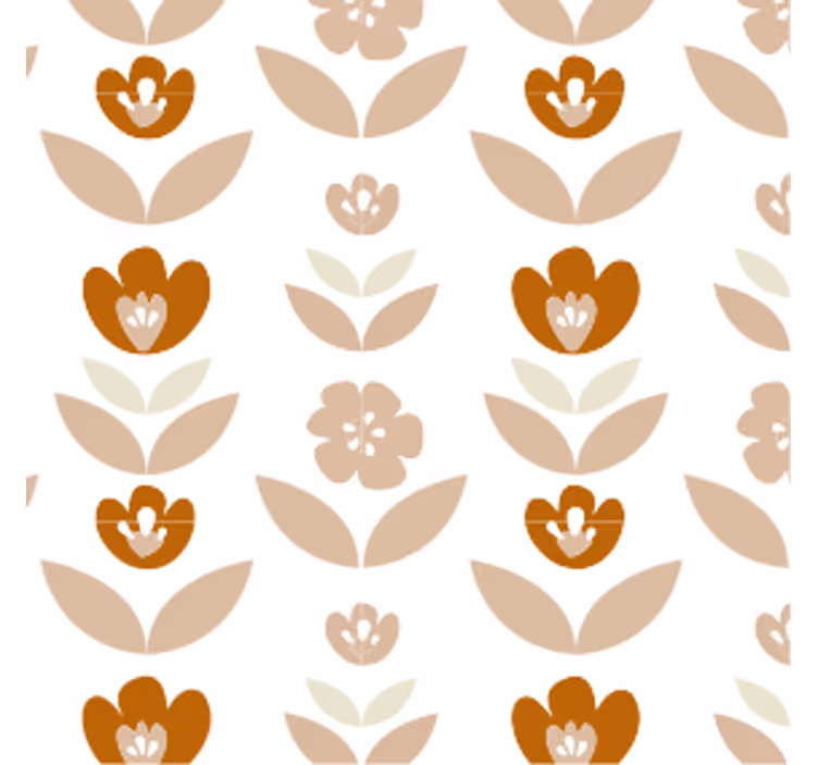 ヴィンテージ 壁紙 70年代の花 - TENSTICKERS