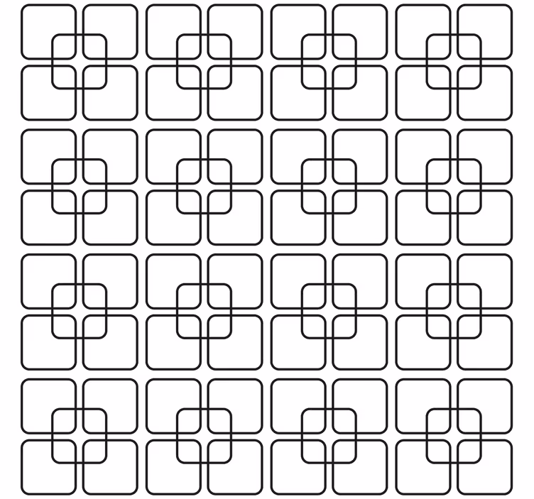 幾何学的壁紙黒い四角の都市パターン - TENSTICKERS