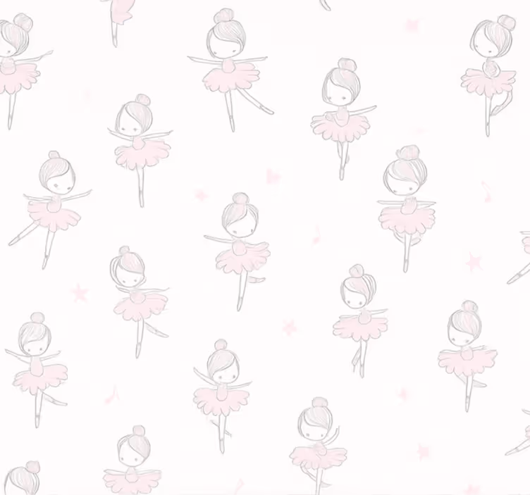 リビング 壁紙 おしゃれ 可愛いバレリーナ - TENSTICKERS