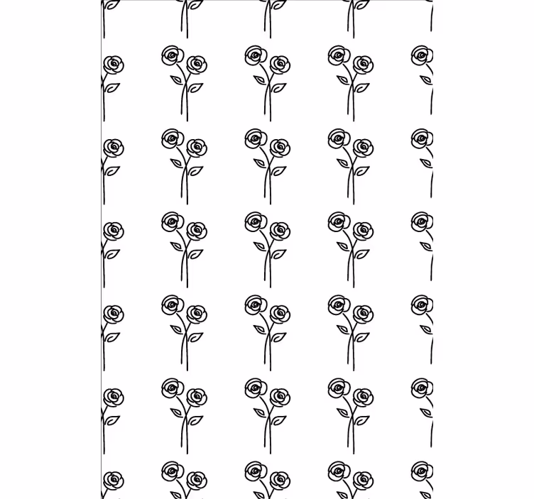 壁紙 花 シンプルなデザインのバラのペア - TENSTICKERS