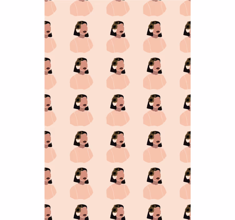 壁紙 花 かわいい女性のひまわり顔 - TENSTICKERS