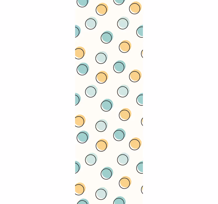 寝室 壁紙 カラフルな幾何学模様のイラスト - TENSTICKERS