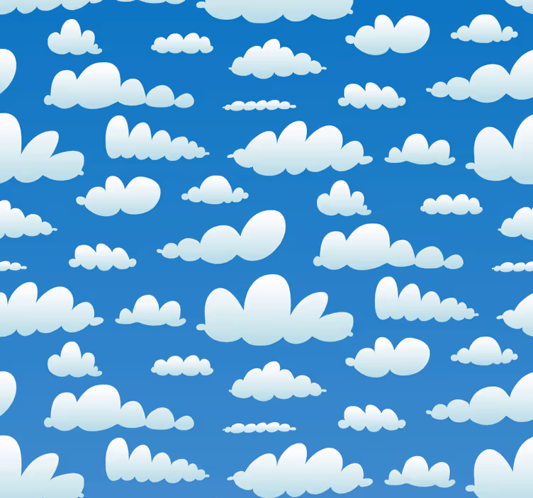 リビング 壁紙 おしゃれ 雲模様デザイン - TENSTICKERS