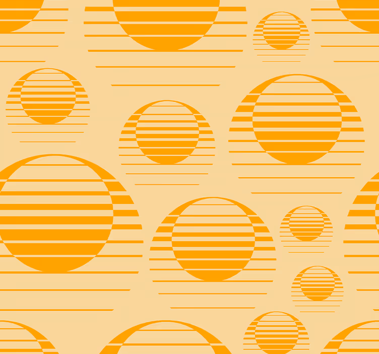 他のビンテージ壁紙 日差しの黄色いパターン - TENSTICKERS