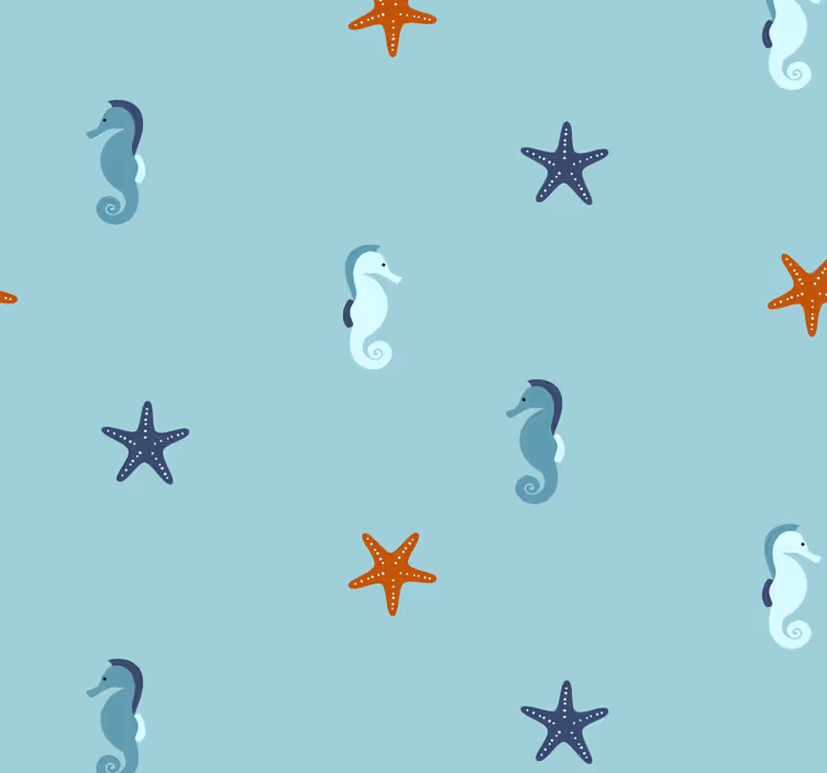 マリンスタイルの海の生き物の壁紙 - TENSTICKERS