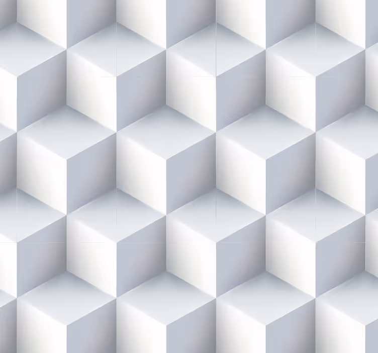 3d白い立方体3d壁紙 - TENSTICKERS